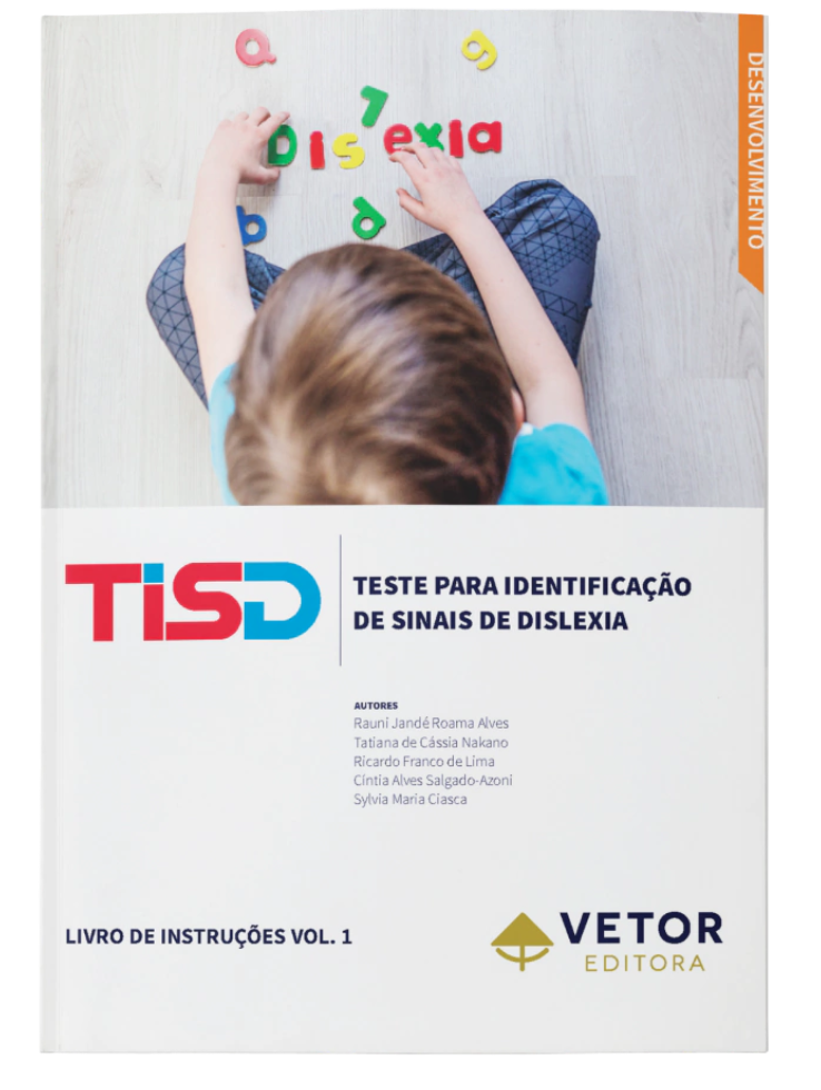Capa do Livro de Instruções do TISD, Teste para Identificação de Sinais de Dislexia